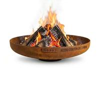 Brasero Exterior Jardin 60 cm - MOODZ Outdoor Living - Estufa Exterior - Brasero Acero Corten - 60x60x16 cm