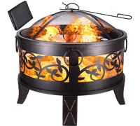 Brasero exterior redondo acero 67cm diámetro