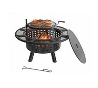 Brasero Tonel Cesta Hoguera Cuenco Parrilla ajustable