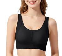 Brasier corrector de postura para mujer, cobertura completa, sin costuras | Ropa interior tipo bandeau con efecto push up para mujer, transpirable, talla grande, con cierre frontal