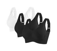 Brasier de cobertura completa, copa suave para personas mayores, cierre frontal, transpirable, sin varillas, para mujeres mayores, sin costuras, cómodo, R, XL