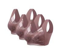 Brasier de encaje para mujer, cómodo, antiflacidez, talla grande, corrección deportiva, de alto impacto, push up, parte superior de tubo bandeau, K, 4XL