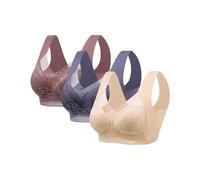 Brasier de encaje para mujer, cómodo, antiflacidez, talla grande, corrección deportiva, de alto impacto, push up, parte superior de tubo bandeau, Anuncio, 4XL