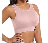 Brasier deportivo para correr a prueba de golpes y flacidez, se puede llevar fuera sin anillo de acero recogido, rosa, XL