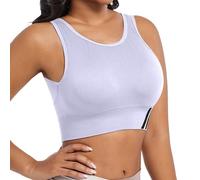 Brasier deportivo para correr a prueba de golpes y flacidez, se puede llevar fuera sin anillo de acero recogido, azul, M