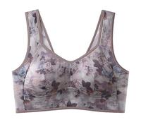 Brasier deportivo para correr para mujer, con correa ajustable, cobertura completa, cómodo, sin aros, sin aros, rosa, XL