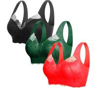 Brasier deportivo para mujer, cómodo, ligero, sin varillas, corrector, para personas mayores, talla grande, cobertura completa, suave, para uso diario, brasier deportivo con forro largo, A partir de