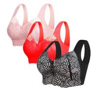 Brasier deportivo para mujer, cómodo, ligero, sin varillas, corrector, para personas mayores, talla grande, cobertura completa, suave, para uso diario, brasier deportivo con forro largo, Ai, 5XL