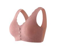 Brasier Mujer 2026 Ropa Interior Mujer Cómodo Sin Rastro G Verano Estilo Ultra Delgado Pecho Grande Sujetador Deportivo Algodón Bustier, Rosa., XXL