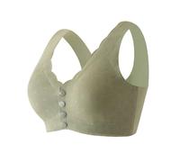 Brasier Mujer 2026 Ropa Interior Mujer Cómodo Sin Rastro G Verano Estilo Ultra Delgado Pecho Grande Sujetador Deportivo Algodón Bustier, verde, XL