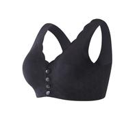 Brasier Mujer 2026 Ropa Interior Mujer Cómodo Sin Rastro G Verano Estilo Ultra Delgado Pecho Grande Sujetador Deportivo Algodón Bustier, Negro , XL
