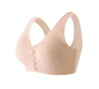 Brasier Mujer 2026 Ropa Interior Mujer Cómodo Sin Rastro G Verano Estilo Ultra Delgado Pecho Grande Sujetador Deportivo Algodón Bustier, beige, XL
