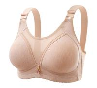 Brasier ortopédico antiflacidez para mujer mayor, corrector de postura, transpirable, sostén deportivo ligero para mujer, beige, D