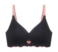Brasier sin costuras para mujer, tela de nailon transpirable ultrafina que proporciona una elevación suave y un soporte ligero, ideal para la oficina en casa o uso (M negro)