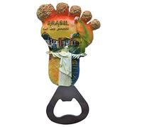 Brasil 3D imán de nevera turístico recuerdo viaje etiqueta engomada abridor de botellas, imán de refrigerador de Brasil, colección de decoración de cocina casera de China