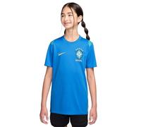 Brasil Academy Pro Nike Dri-Fit Camiseta de Fútbol de Manga Corta de Material de Punto para Niños Mayores, Lt Photo Blue/Light Menta/Midwest Gold, IB5523-435, XS