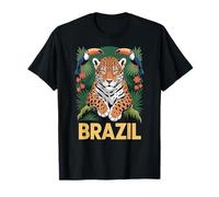 Brasil Animales exóticos de la Selva, Divertidos pájaros tucanes y Jaguar Camiseta
