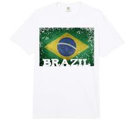 Brasil Bandera Brazilia Amarillo Azul Verde América del Sur Fútbol Comfort Colors Adult Heavyweight T-Shirt