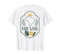 Brasil Brasil Mapa Tropical Viajes País Sudamérica Camiseta