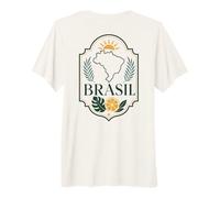 Brasil Brasil Mapa Tropical Viajes País Sudamérica Camiseta Premium