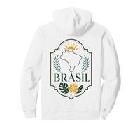 Brasil Brasil Mapa Tropical Viajes País Sudamérica Sudadera con Capucha