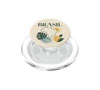 Brasil Brasil Tropical Travel Sudamérica Mapa Sol PopSockets PopGrip para MagSafe