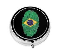 Brasil Este pequeño pastillero redondo es un organizador portátil de medicamentos de viaje con tres compartimentos para almacenar medicamentos diarios.