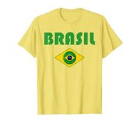 Brasil Fan Brasil Retro Fútbol Vintage Bandera Brasil Camiseta