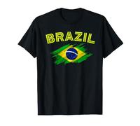 Brasil Flag Brazil Kids Womens Mens Retro Brazilian Souvenir Camiseta