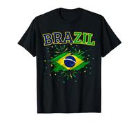 Brasil Flag Brazil Kids Womens Mens Retro Brazilian Souvenir Camiseta