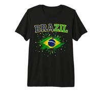 Brasil Flag Brazil Kids Womens Mens Retro Brazilian Souvenir Camiseta Premium