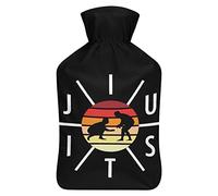 Brasil Jiu Jitsu - Botella de agua de goma con cubierta de felpa suave, bolsa de agua caliente para invierno, manos y pies, protección contra el frío, 1000 ml