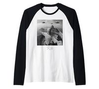 Brasil, Rio De Janeiro, Cristo Redentor con Ovnis Camiseta Manga Raglan