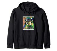 Brasil Selva Animales Word Art - Recuerdo de Brasil Sudadera con Capucha