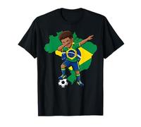Brasil Soccer Dab Boy Flag Boys Football Camiseta