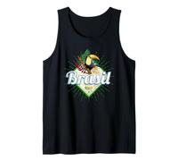 Brasil tucán Retro Samba Carnaval Recuerdo Vintage Camiseta sin Mangas