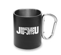 Brasileño Jiu Jitsu Artes Marciales MMA Taza Metal Mosquetón Mango Taza Camping
