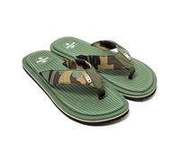 BRASILERAS - Chanclas de Playa y Piscina - Army - Flip Flop de Suela Antideslizante - para Hombre - Tallas 41 al 46 EU