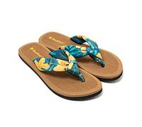 BRASILERAS - Chanclas de Playa y Piscina - Hibiscus - Flip Flop de Suela Antideslizante - para Mujer - Tallas 36 al 41 EU