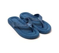 BRASILERAS Chanclas Flopee para Mujer, Azul, 37 EU