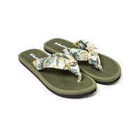 BRASILERAS Chanclas Hibiscus Nudo para Mujer | Playa y piscina, suela flexible, diseño ligero, vacaciones, ducha, verano, camping, paseo y uso diario