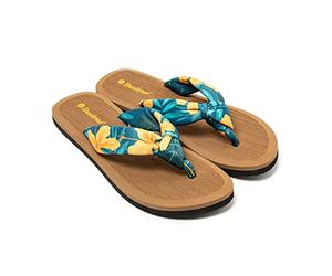 BRASILERAS Chanclas Hibiscus Nudo para Mujer | Playa y piscina, suela flexible, diseño ligero, vacaciones, ducha, verano, camping, paseo y uso diario