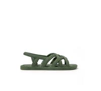 Brasileras Sandalias de playa de mujer con suela de goma. Verde militar 36