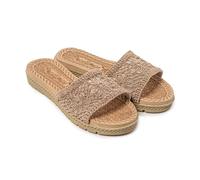 BRASILERAS Sandalias Planas Breezie para Mujer, Marrón, 36 EU