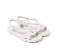 BRASILERAS Sandalias Planas Esmirna para Mujer, Blanco, 39 EU