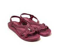 BRASILERAS Sandalias Planas Esmirna para Mujer, Granate, 36 EU