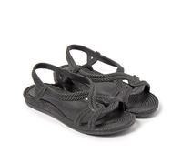 BRASILERAS Sandalias Planas Esmirna para Mujer, Negro, 38 EU