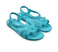 BRASILERAS Sandalias Planas Esmirna para Mujer, Turquesa, 37 EU