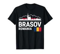 Brasov Rumania Skyline Badge - Recuerdo de Viaje Camiseta