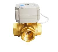 Brass 1'' DN25 3 Way T Bore L Bore Motor Ball Valve Metal Gears DC12V DC24V 2/3/5/7 Wires Valve IP67(NPT THREAD_12V_CR501)